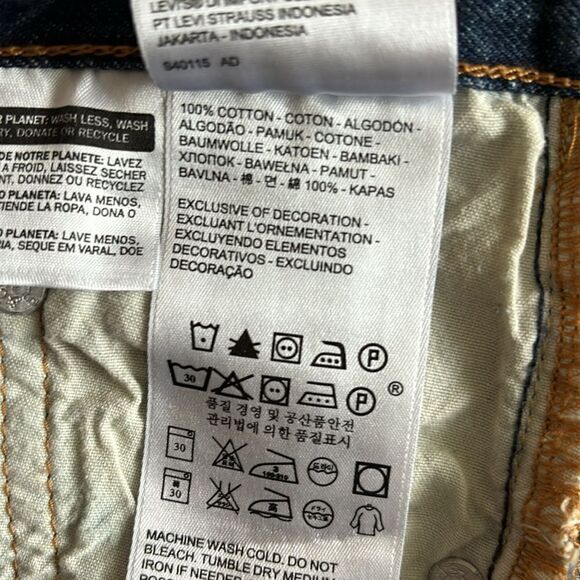 Levi’s 501 Button Fly High Rise Distressed Destroyed Jeans Size 24 - Picture 12 of 14